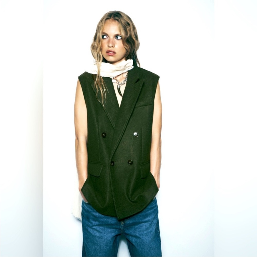 ZARA WOOL DOUBLE BREASTED VEST